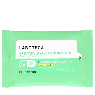 Leaders 綠茶眼唇卸妝巾,30 片