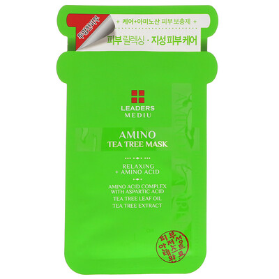 Leaders Mediu, Amino Tea Tree Mask, 1 Sheet, 25 ml