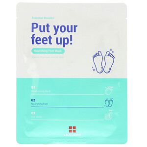 Отзывы о Leaders, Essential Wonders, Put Your Feet Up, Nourishing Foot Mask, 1 Pair, 18 ml