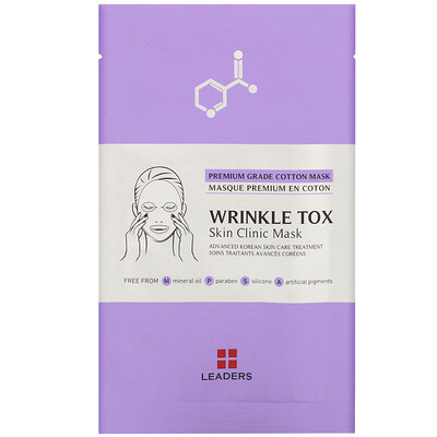 Leaders Wrinkle Tox, Skin Clinic Mask, 1 Sheet, 25 ml