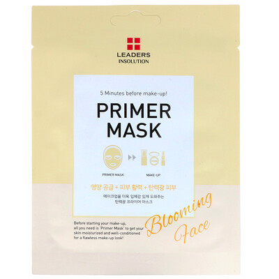 Leaders Primer Mask, Blooming Face, 1 Sheet, 0.84 fl oz (25 ml)