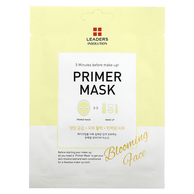 Leaders Primer Beauty Mask Blooming Face 1 Sheet 0.84 fl oz (25 ml)