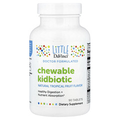 Жувальний Kidbiotic, натуральні тропічні фрукти, 90 таблеток
