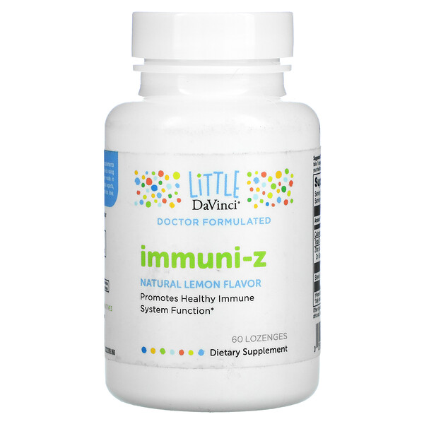 Immuni-Z, Suplemento para un sistema inmunitario saludable, Limón natural, 60 pastillas