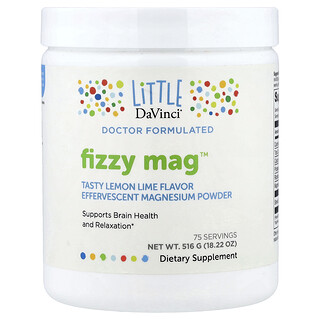 Little DaVinci, Fizzy Mag™, Effervescent Magnesium Powder, Lemon Lime, 18.22 oz (516 g)