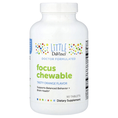 Little DaVinci, Focus Kautabletten, Tasty Orange, 90 Tabletten