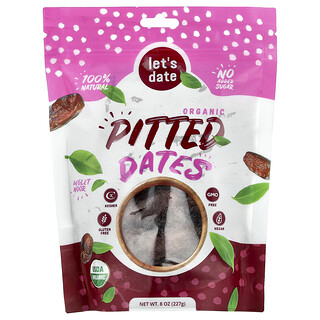 Let's Date, Organic Pitted Dates, 8 oz (227 g)