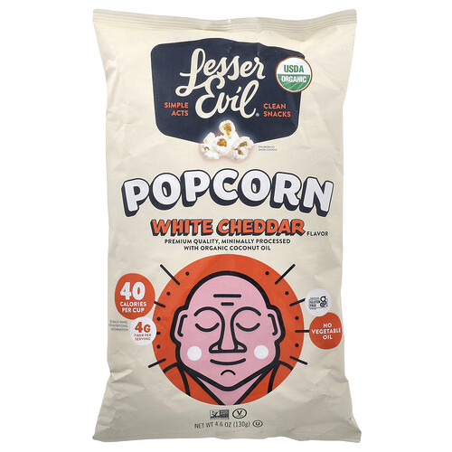 Lesserevil Popcorn, White Cheddar , 4.6 oz (130 g)