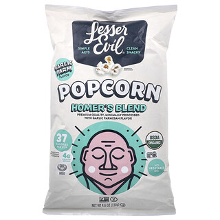 LesserEvil, Popcorn, amestec Homer, usturoi Parm, 4,6 oz (130 g)