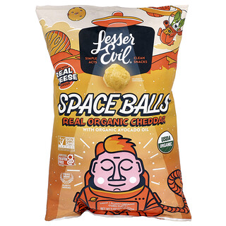LesserEvil, Space Balls, Cheddar organic autentic, 142 g
