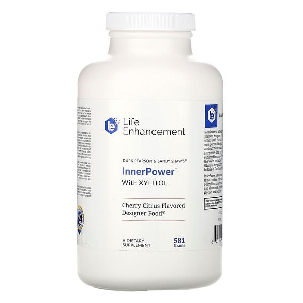 Life Enhancement, InnerPower с ксилитолом, вишня и цитрус, 581 г