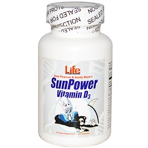 Life Enhancement, Сила солнца, Витамин D3, 120 капсул