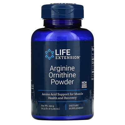 

Life Extension порошок аргинина и орнитина, 150 г (5,29 унции)