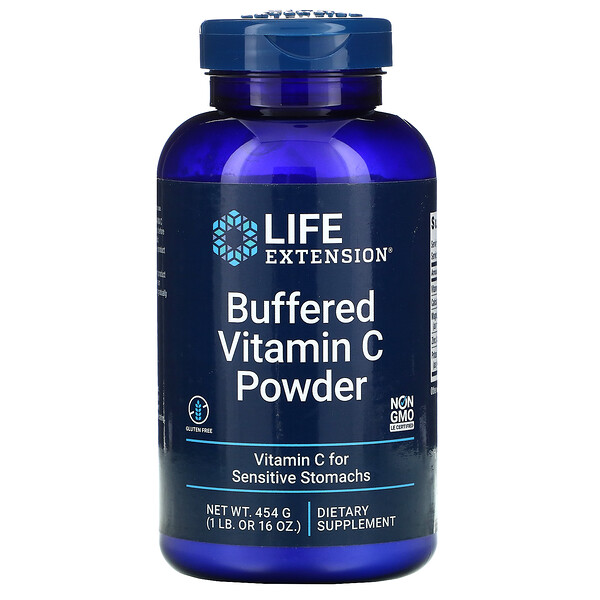 Life Extension, Buffered Vitamin C Powder, gepuffertes Vitamin-C-Pulver, 454 g (16 oz.)