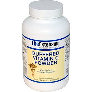 Life Extension, Буферизированный витамин C в порошке, 16 унций (454 г)