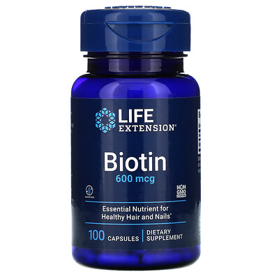 Life Extension Биотин, 600 мкг, 100 капсул