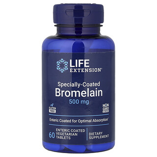 Life Extension, Bromelain, Specially-Coated, Bromelain, 60 magensaftresistente vegetarische Tabletten