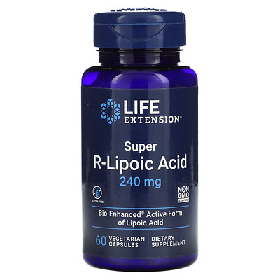 

Life Extension Super R-Lipoic Acid 240 mg 60 Vegetarian Capsules