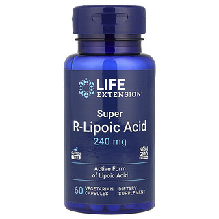 Life Extension, Asam R-Lipoat Super, 240 mg, 60 Kapsul Vegetarian