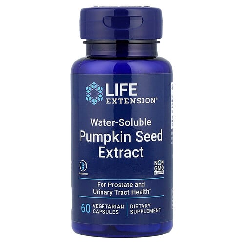 Life Extension, Wasserlösliches Kürbiskernextrakt, 60 pflanzliche Kapseln (262 mg pro Kapsel)
