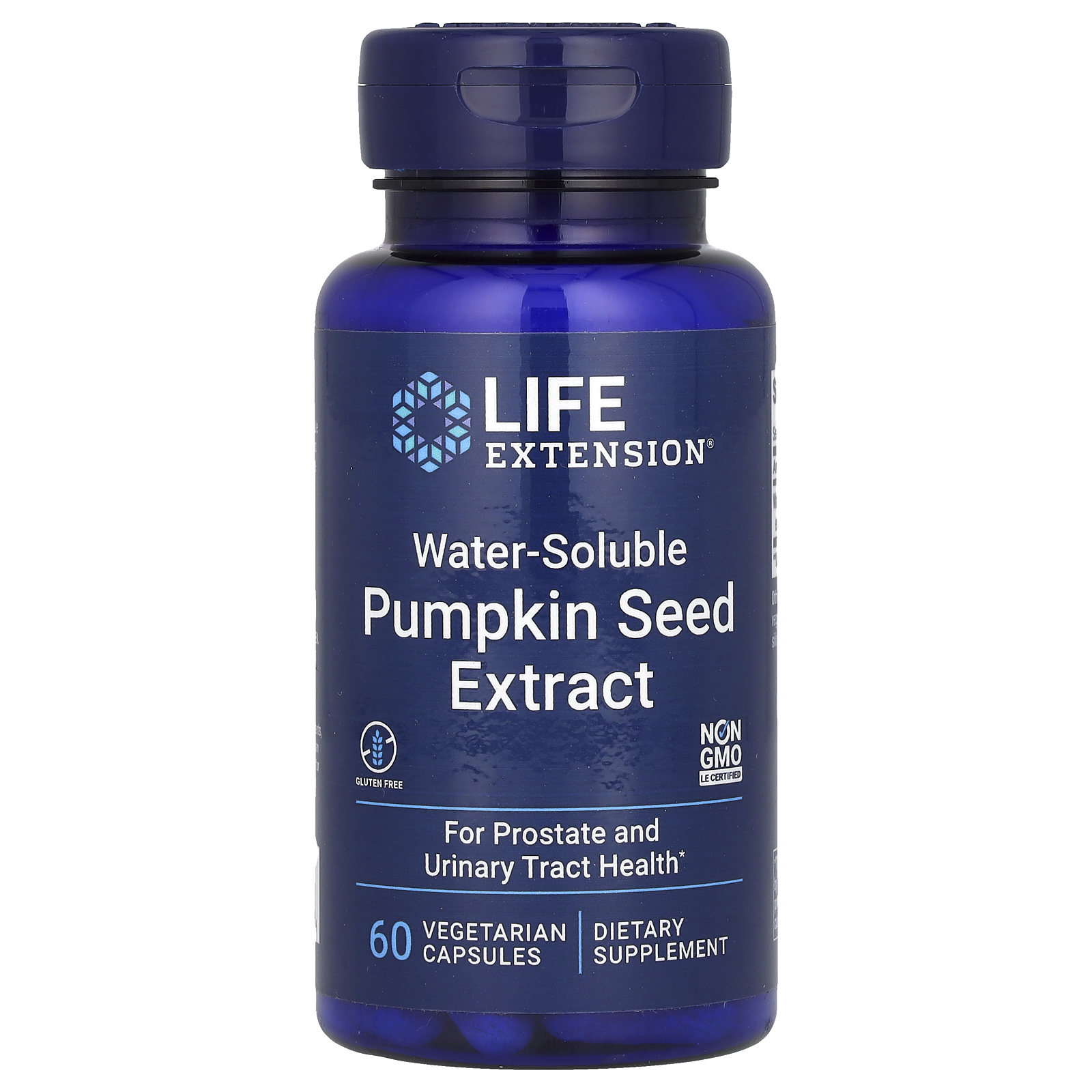 Life Extension (라이프익스텐션), 수용성 호박씨추출물, 베지 캡슐 60정(캡슐 1정당 262mg)