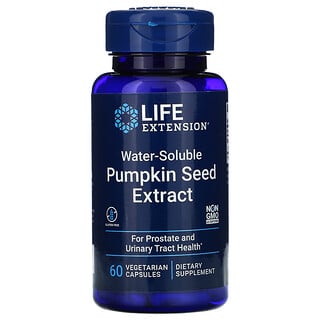 Life Extension, 水溶性南瓜籽提取物，60 粒素食膠囊