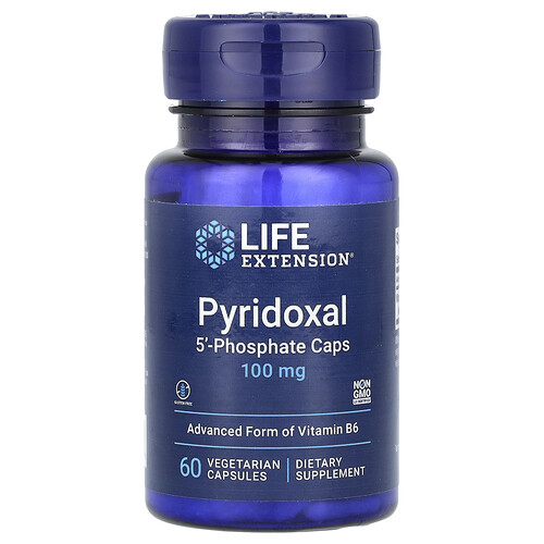 Life Extension, Pyridoxal 5‘-Phosphate Caps, Pyridoxal-5‘-Phosphat-Kapseln, 100 mg, 60 vegetarische Kapseln