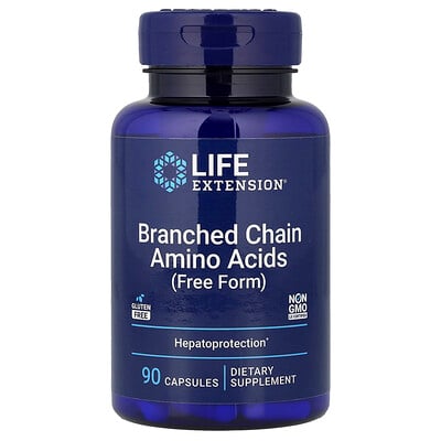Product Image for Life Extension, Branched Chain Amino Acids, Free Form, 90 Capsules