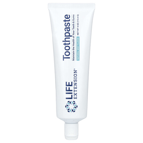 Life Extension Fluoride-Free Toothpaste, Natural Mint, 4 oz (113.4 g)