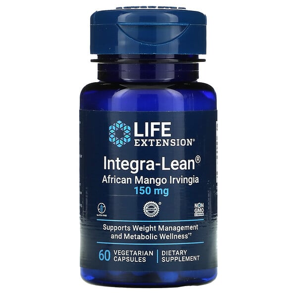 Life Extension, Integra-Lean, ирвингия (африканское манго), 150 мг, 60 вегетарианских капсул