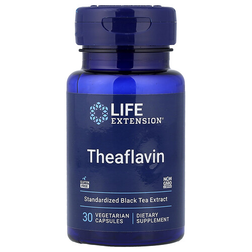 Life Extension, Theaflavin, Standardized Black Tea Extract, 30 Vegetarian Capsules (400 mg per Capsule)