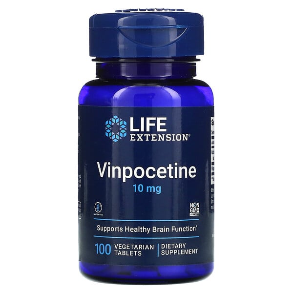 Vinpocetine, 10 mg, 100 Vegetarian Tablets