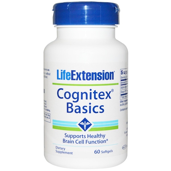 Life Extension, Витамины для мозга Когнитекс - Cognitex, 60 гелевых капсул