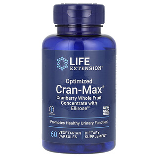 Life Extension, Cran-Max optimisé, Concentré de canneberges entières avec Ellirose, 60 capsules végétariennes