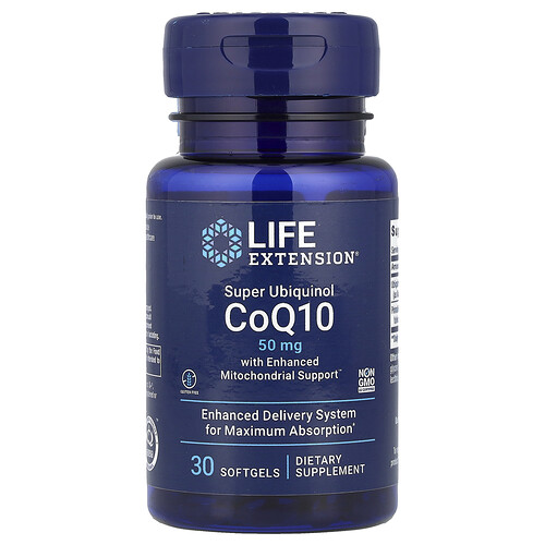 Life Extension スーパーユビキノールCoQ10 ミトコンドリアサポート配合 ソフトジェル30粒