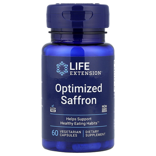 Life Extension Optimized Saffron, 60 Vegetarian Capsules (78 mg per Capsule)