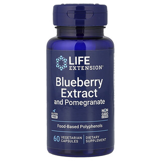 Life Extension, Heidelbeerextrakt mit Granatapfel, 60 vegetarische Kapseln