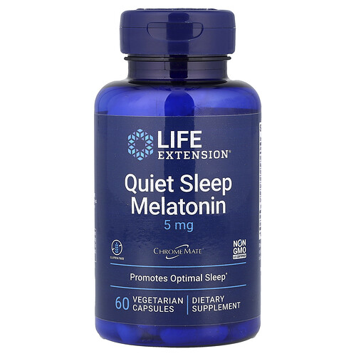 Life Extension Quiet Sleep Melatonin, 60 vegetarian - 5 mg (5 mg, 60 vegetarian capsules)