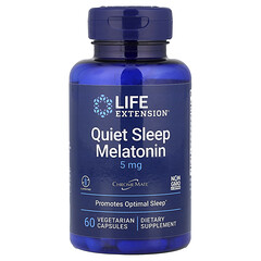 Quiet Sleep, мелатонін, 5 мг, 60 вегетаріанських капсул