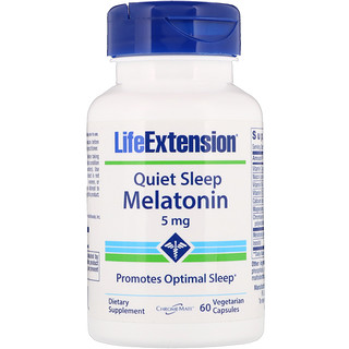 Life Extension, Quiet Sleep, Melatonin, 5 mg, 60 Vegetarian Capsules