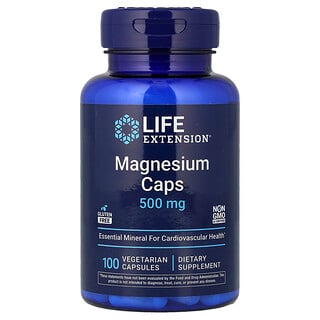 Life Extension, Magnesiumkapsler , 500 mg, 100 Vegetariske kapsler
