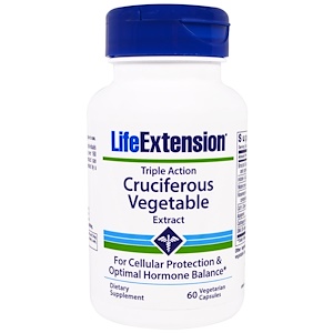 Life Extension, Экстракт крестоцветных овощей тройного действия, 60 вегетарианских капсул