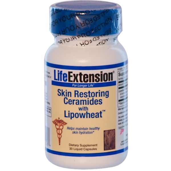 Life Extension, Skin Restoring Ceramides with Lipowheat, 30 Liquid ...