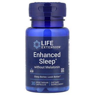 Life Extension, Sueño mejorado sin melatonina`` 30 cápsulas vegetales