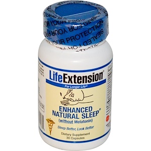 Life Extension, Улучшенный естественный сон без мелатонина, 30 капсул