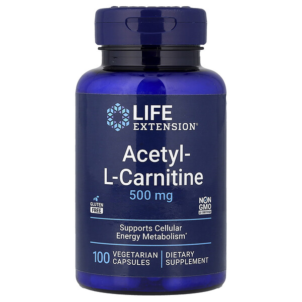 Life Extension Acetyl-L-Carnitine, 100 Vegetarian Capsules
