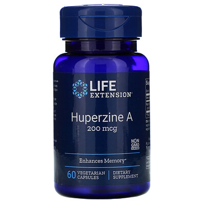 Life Extension Huperzine A, 200 mcg, 60 Vegetarian Capsules