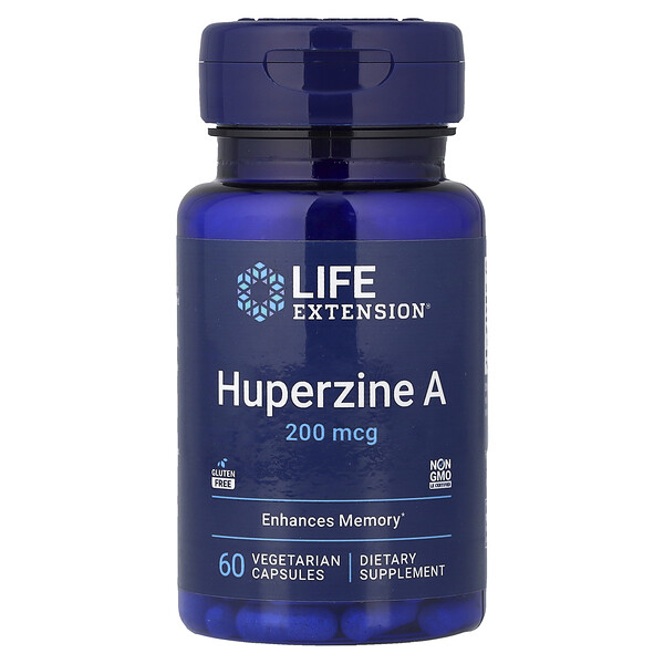 Life Extension Huperzine A, 200 mcg, 60 Vegetarian Capsules
