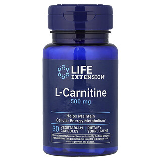 Life Extension, L-肉碱，500 毫克，30 粒素食胶囊