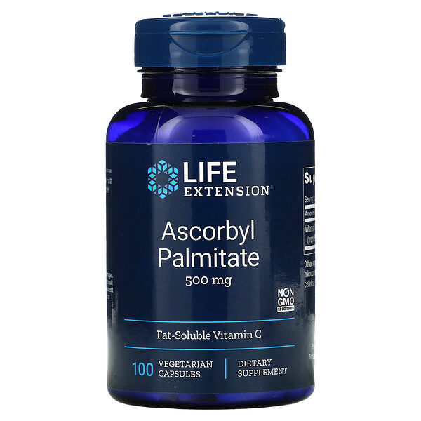 Life Extension, Ascorbyl Palmitate, Ascorbylpalmitat, 500 mg, 100 pflanzliche Kapseln
